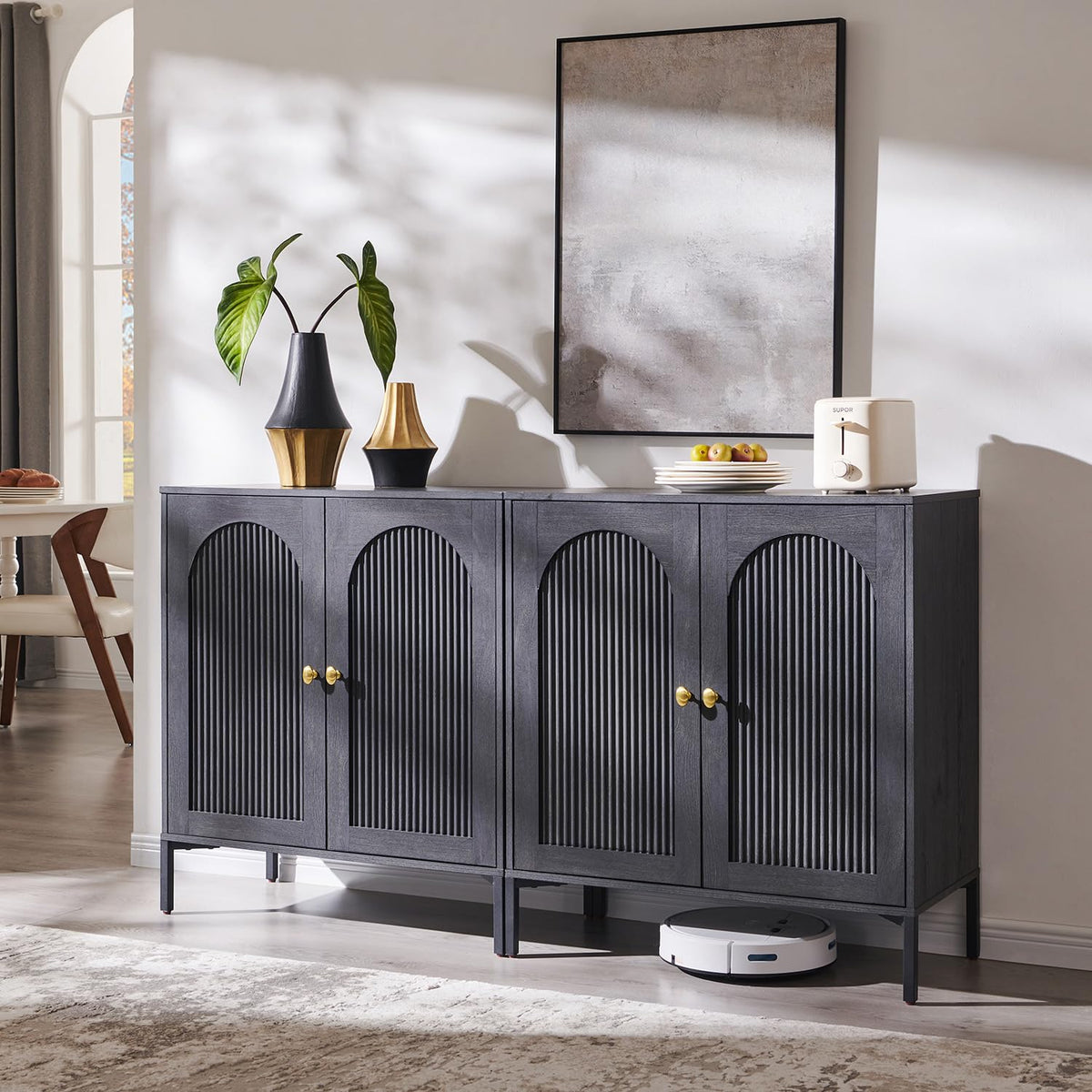 Modern Buffet Storage Cabinet with Spacious Interior