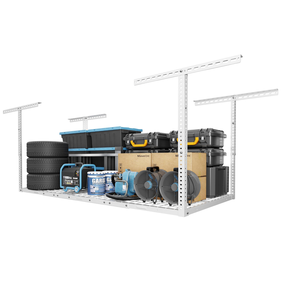 Adjustable 4x8 Overhead Garage Storage Rack System