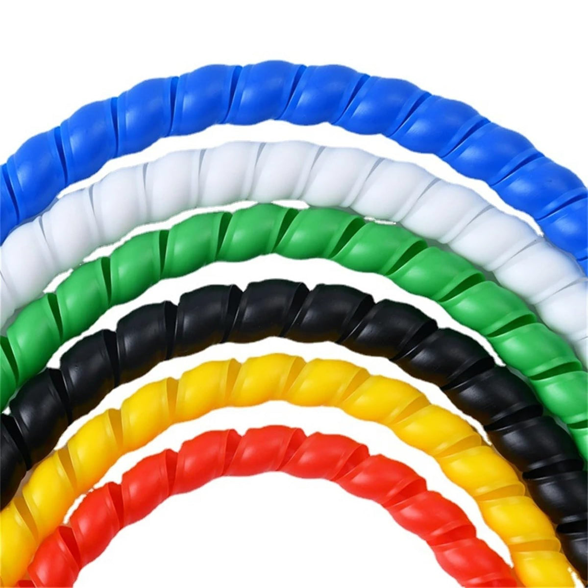 Multicolor Spiral Cable Management Sleeves for Cords