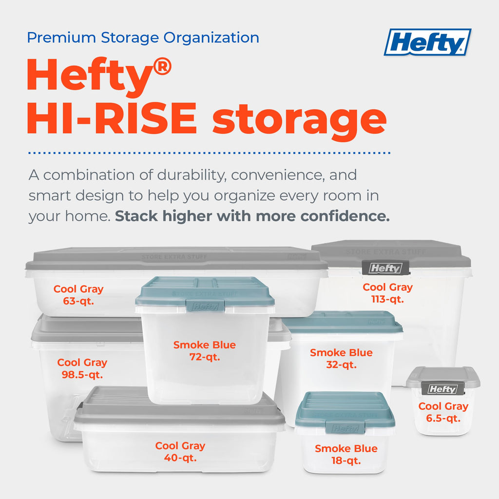 Heavy-Duty Hi-Rise Storage Bin with Secure Lid