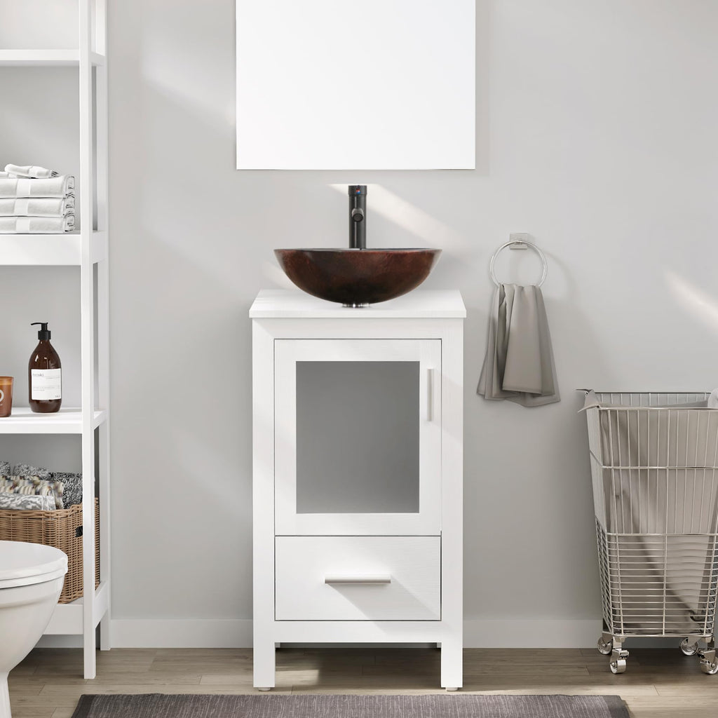 eclife Modern Bathroom Vanity Cabinet with Vessel Sink Combo (18+24)