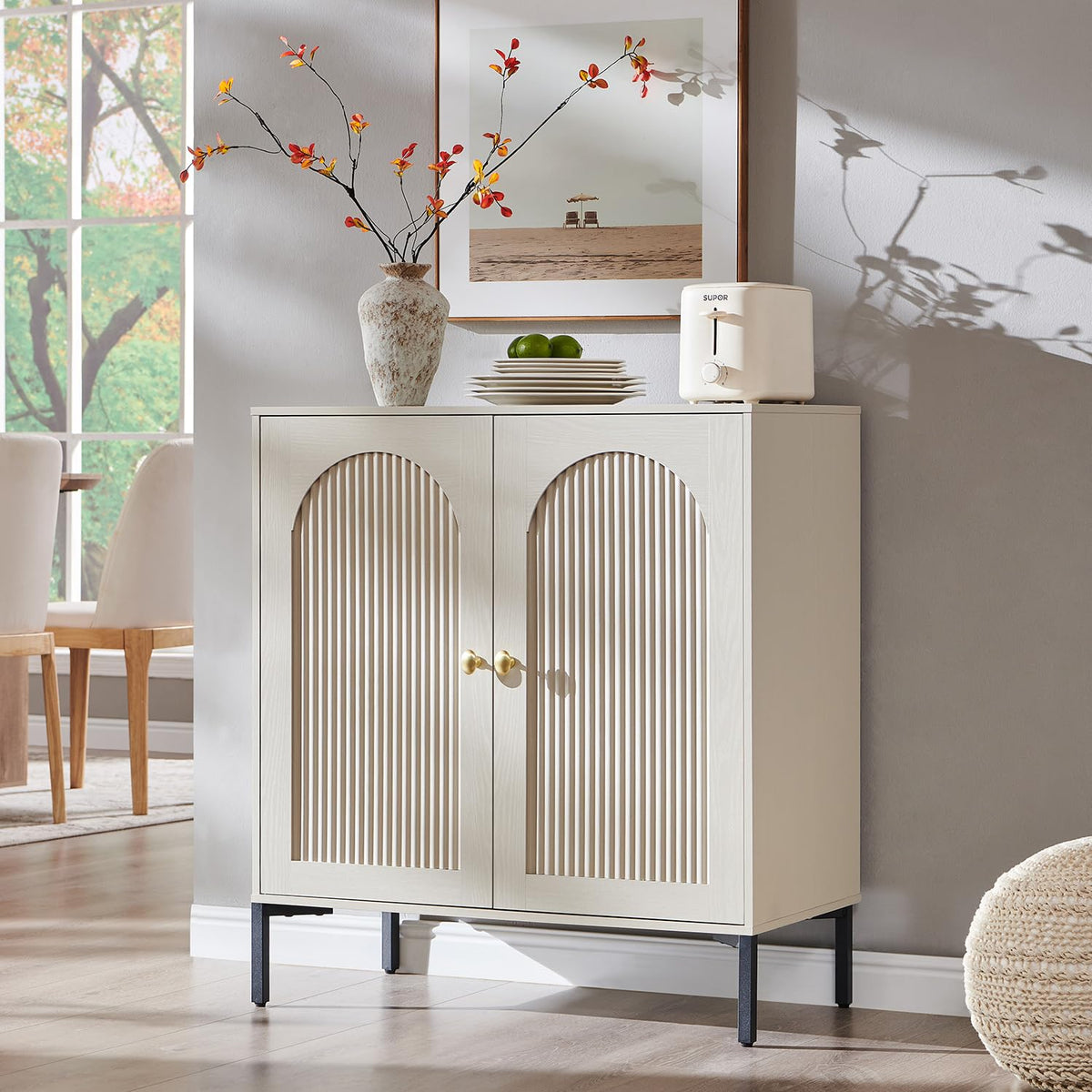 Modern Buffet Storage Cabinet with Spacious Interior