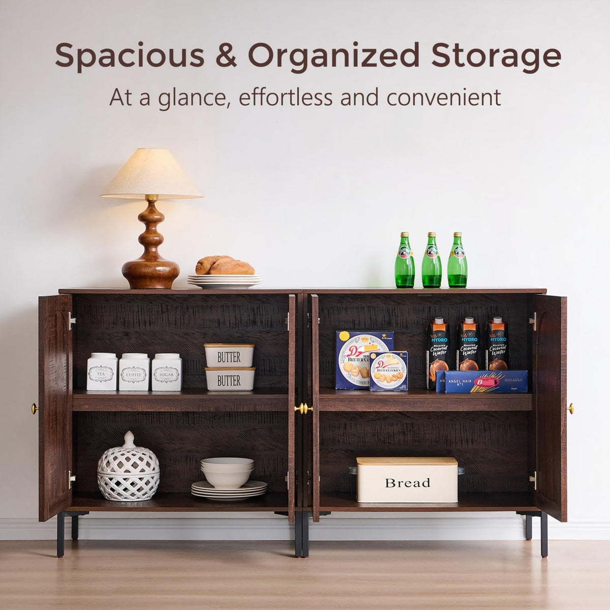 Modern Buffet Storage Cabinet with Spacious Interior