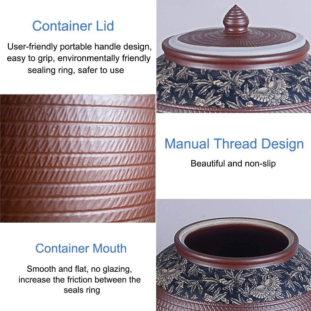 25L Airtight Ceramic Food Storage Container with Lid