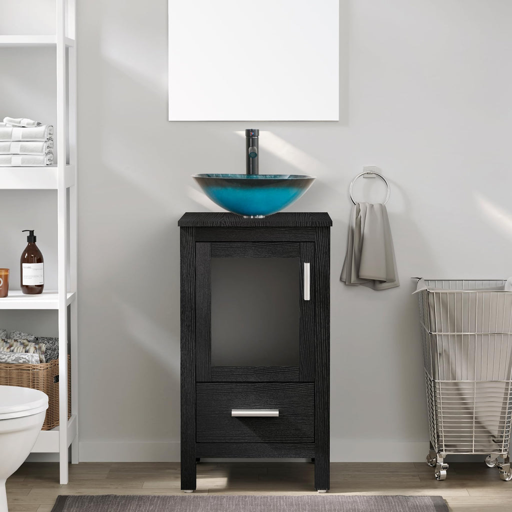 eclife Modern Bathroom Vanity Cabinet with Vessel Sink Combo (18+24)