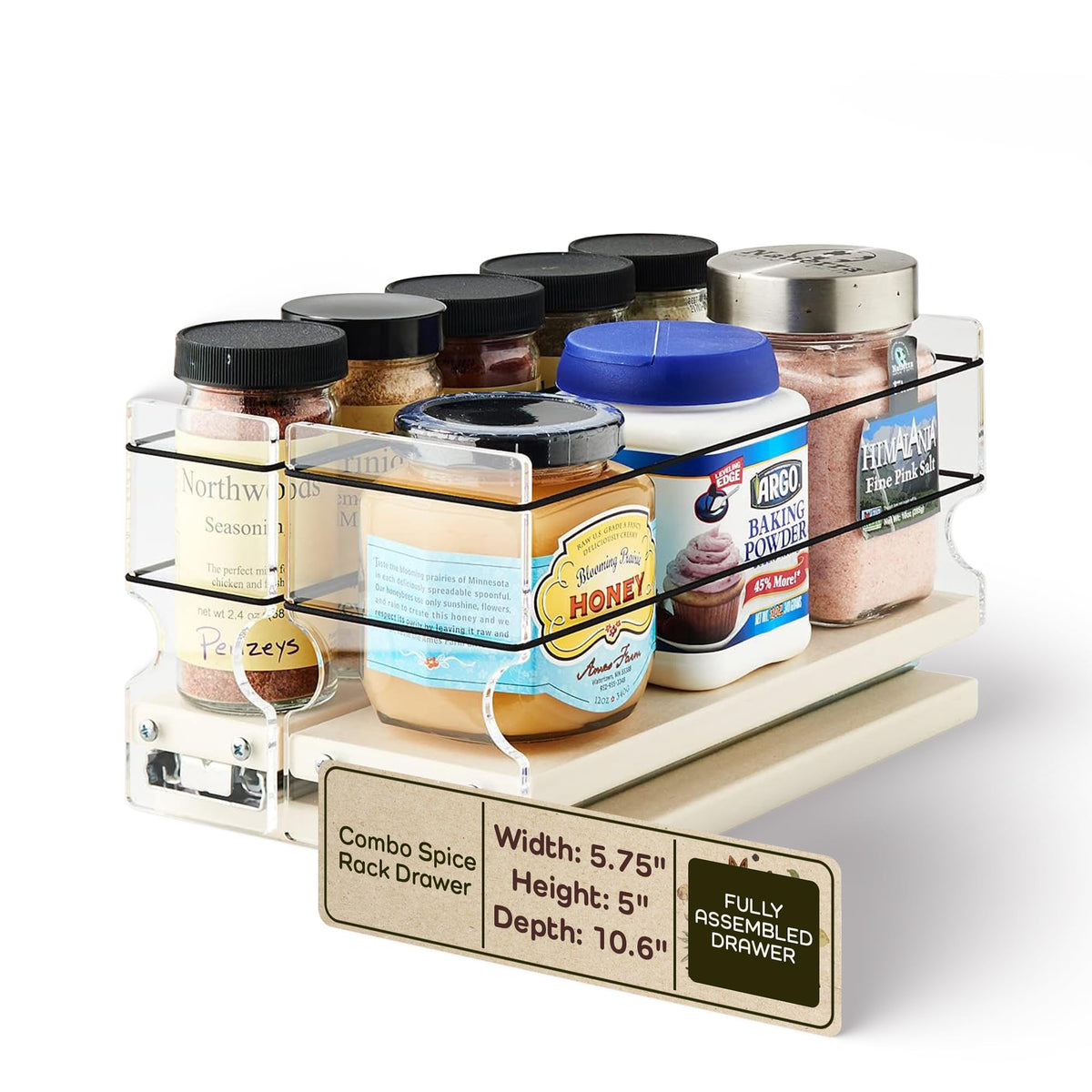 Vertical Spice Combo Spice Rack Drawer