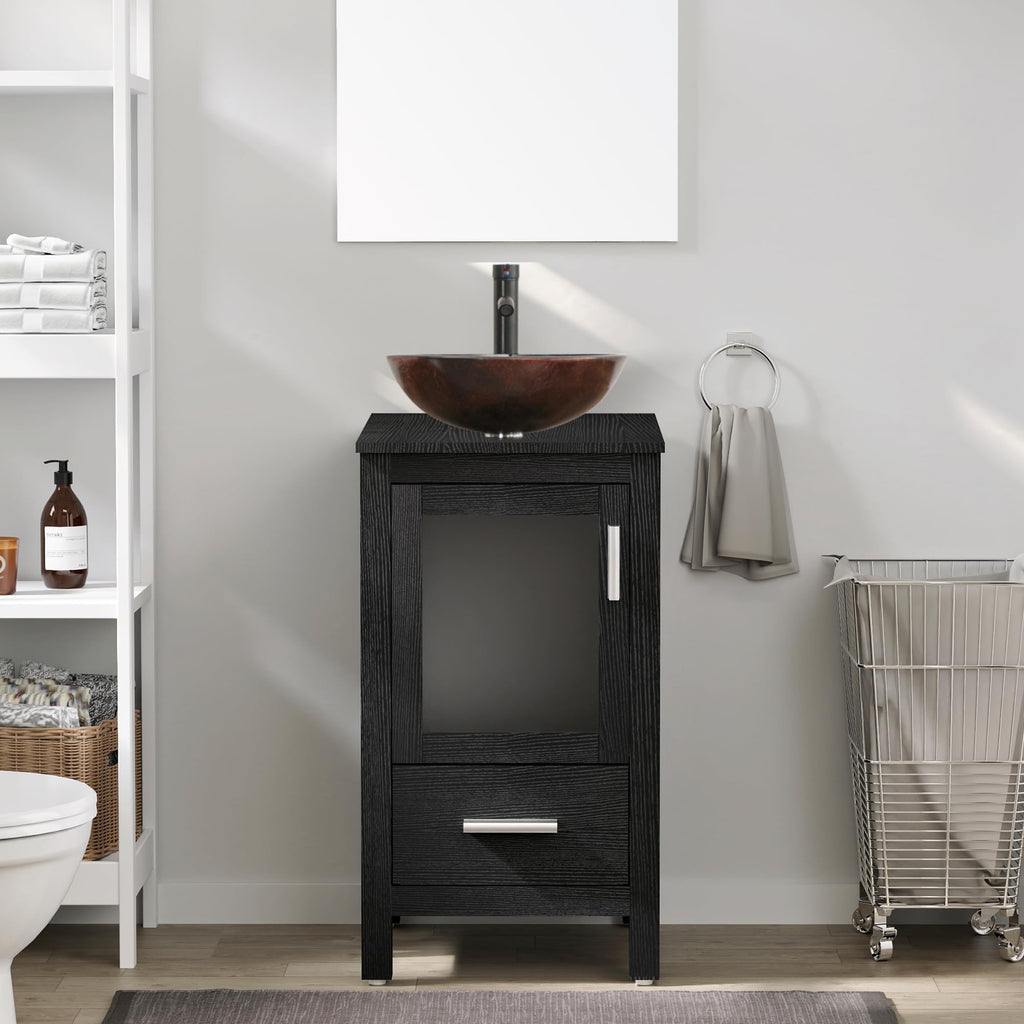 eclife Modern Bathroom Vanity Cabinet with Vessel Sink Combo (18+24)