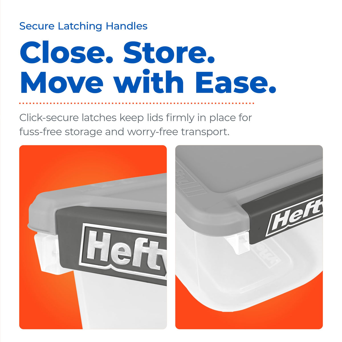 Heavy-Duty Hi-Rise Storage Bin with Secure Lid