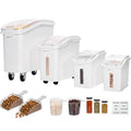 11.4-Gallon Rolling Flour & Rice Storage Bin with Scoop
