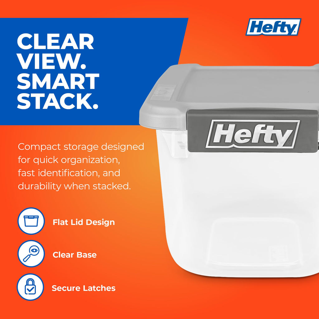 Heavy-Duty Hi-Rise Storage Bin with Secure Lid