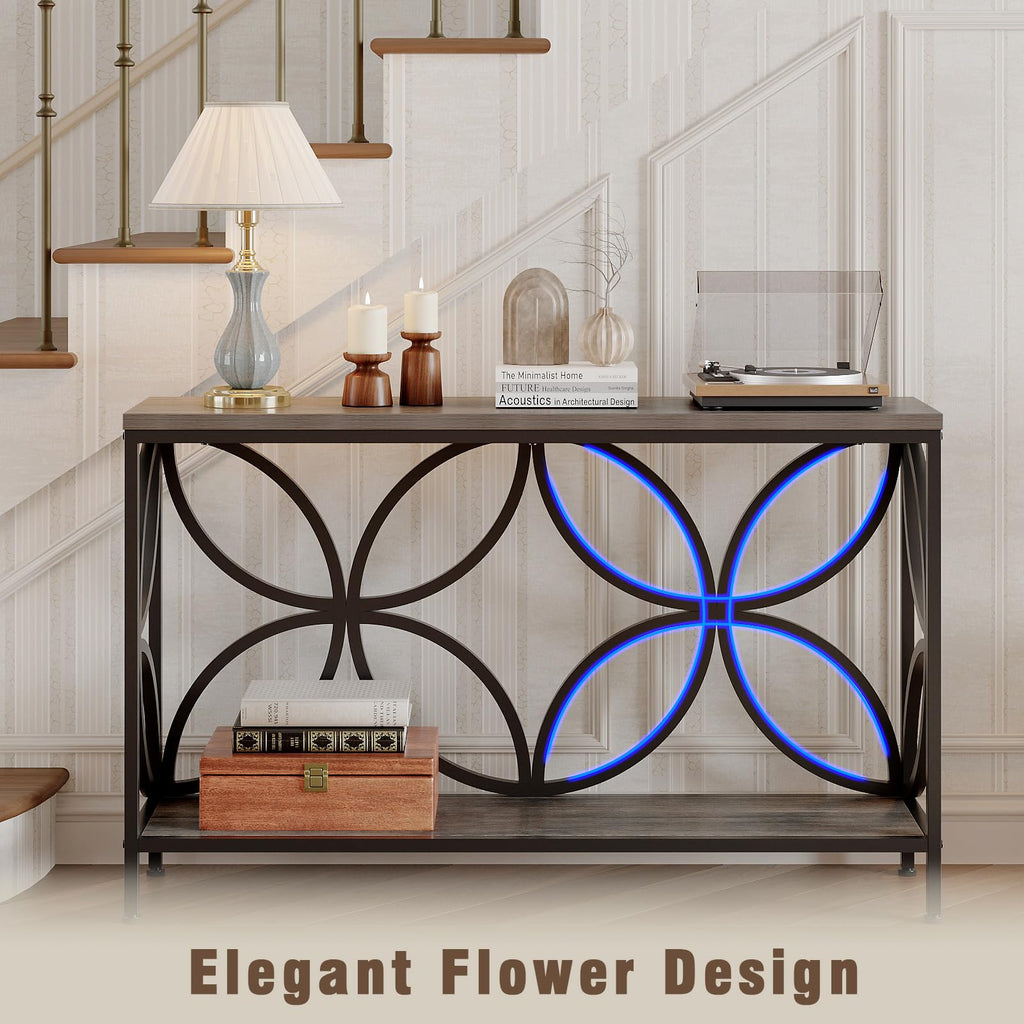 47.2-Inch Narrow Sofa Console Table with Entryway Storage