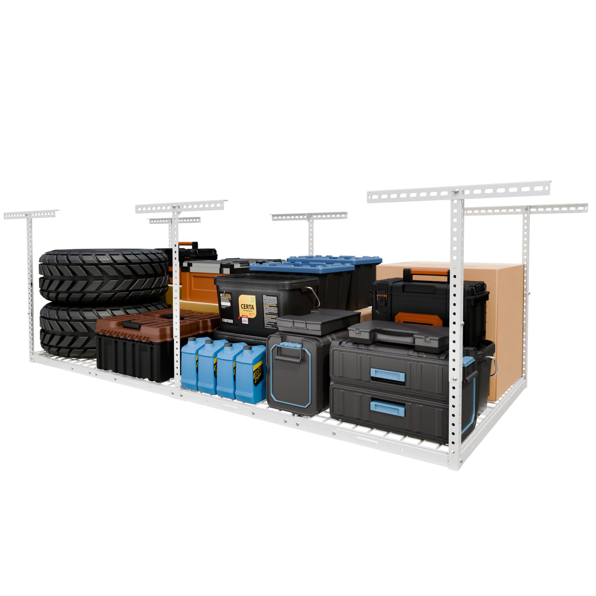 Adjustable 4x8 Overhead Garage Storage Rack System