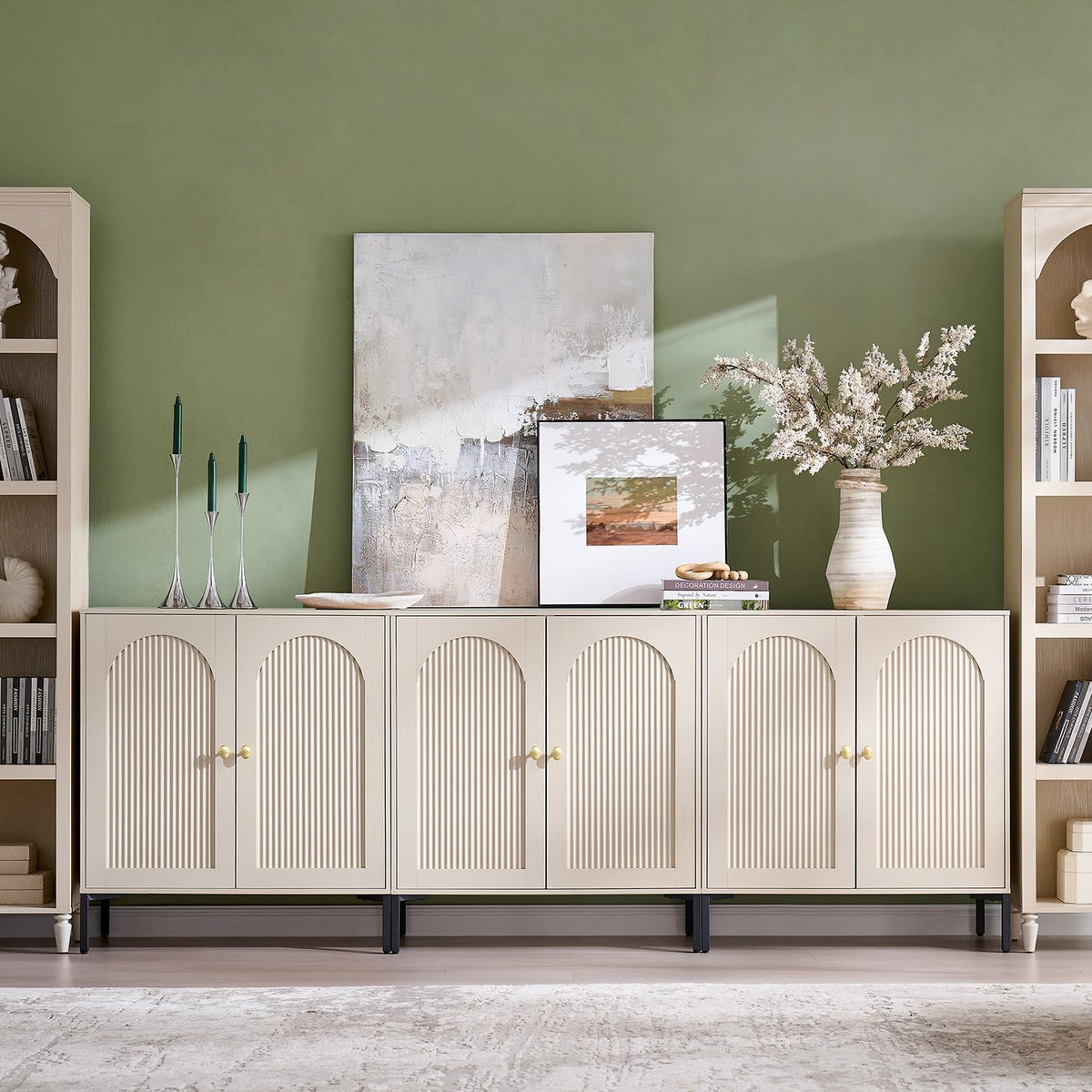 Modern Buffet Storage Cabinet with Spacious Interior