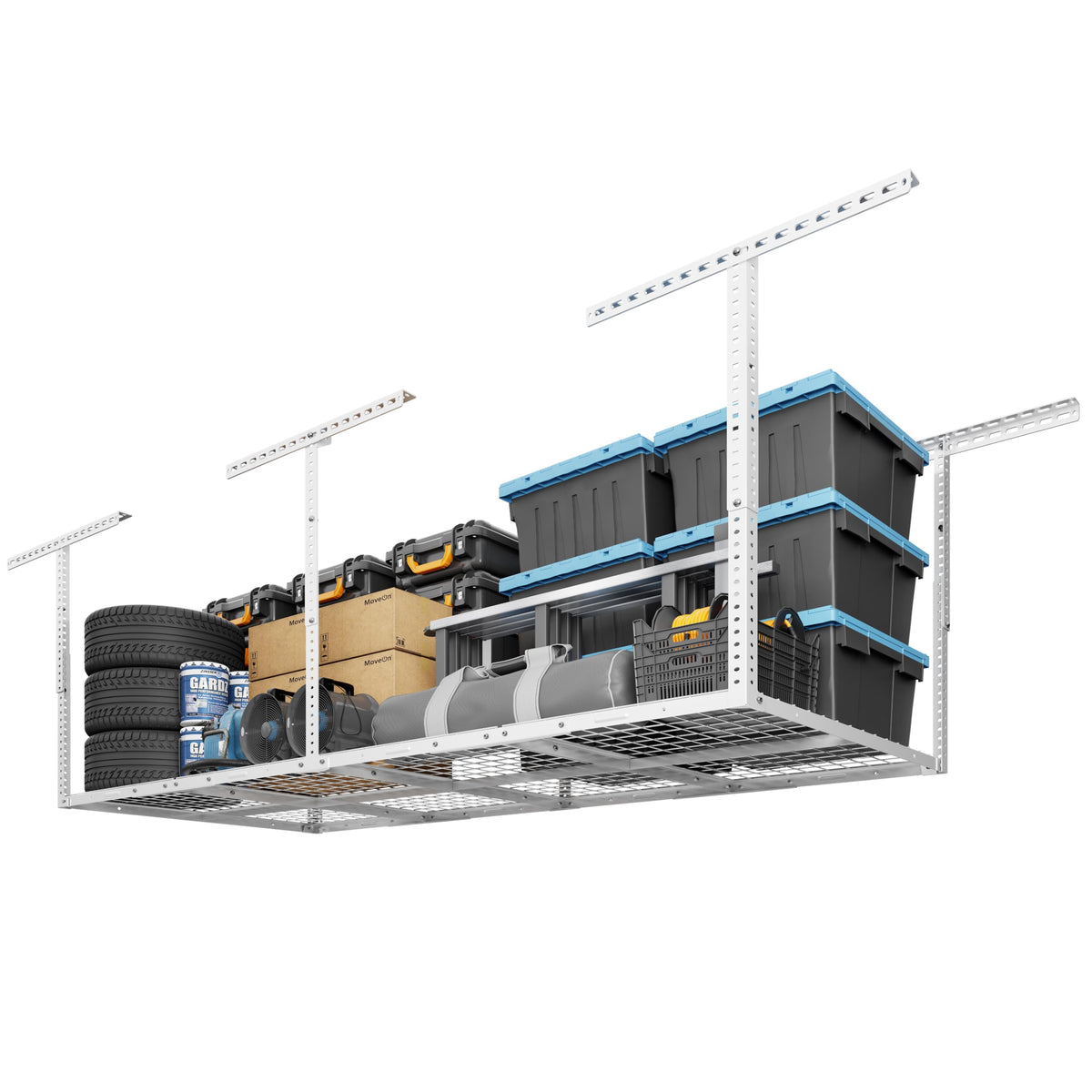 Adjustable 4x8 Overhead Garage Storage Rack System