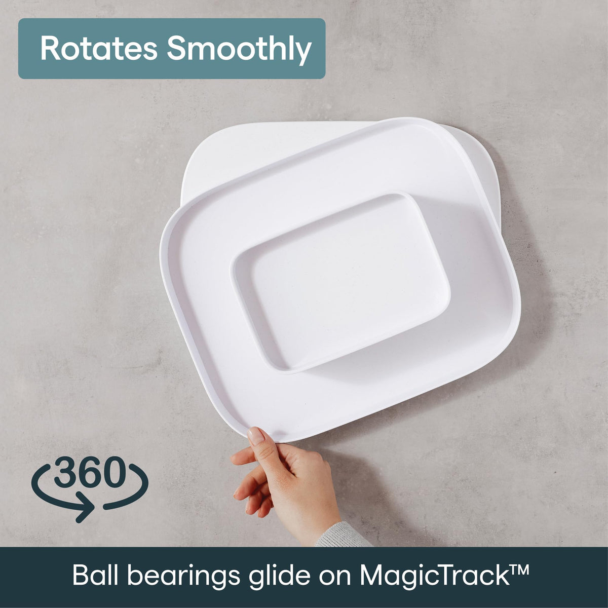 YouCopia® MagicTrack™ Turntable with Bins