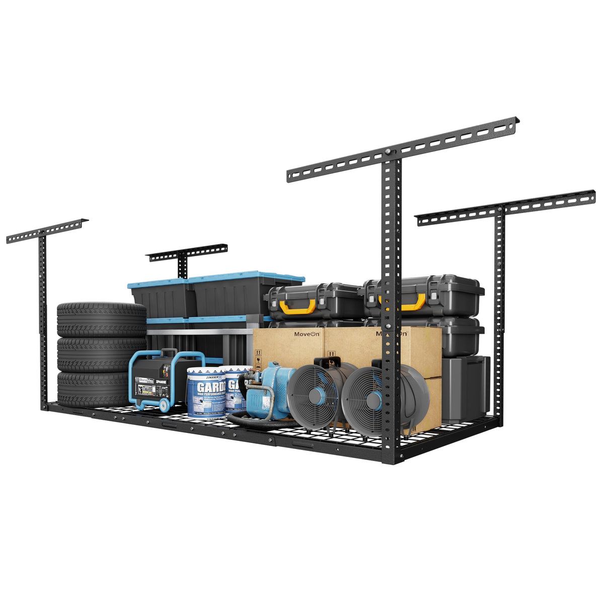 Adjustable 4x8 Overhead Garage Storage Rack System