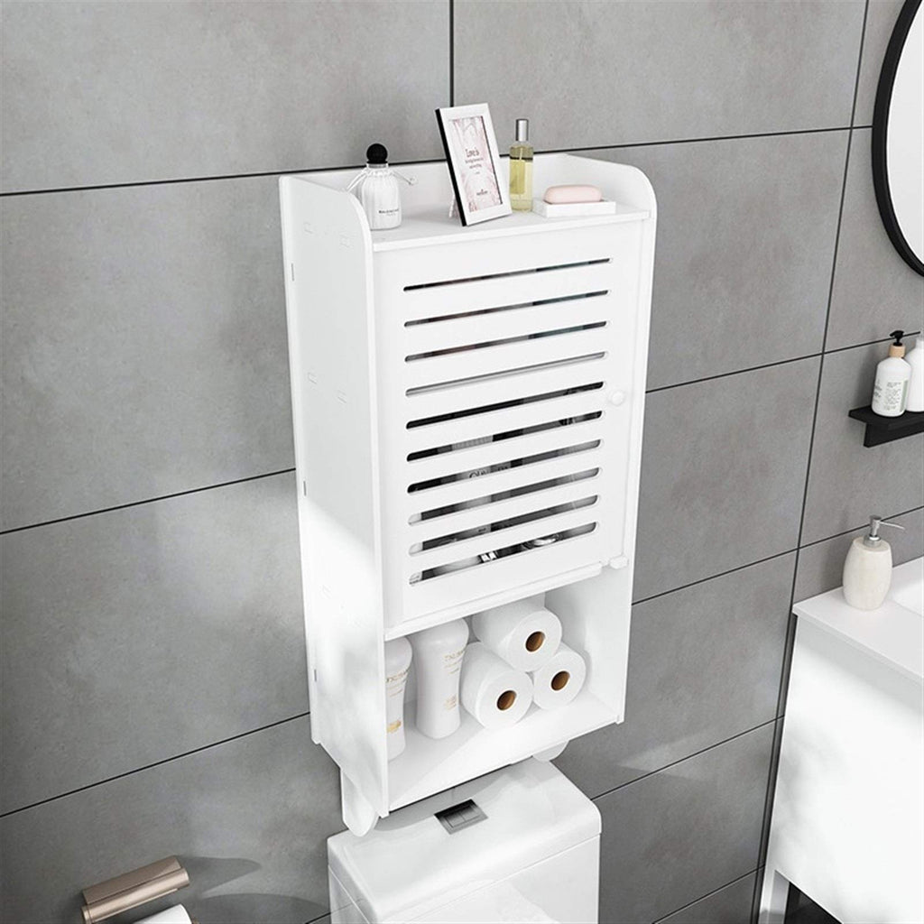 Waterproof Non-Perforated Bathroom Cabinet, The Shelf Above The Toilet, Bathroom Toilet Storage Cabinet Wall Hanging