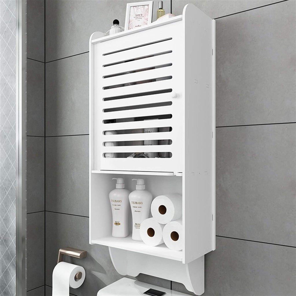 Waterproof Non-Perforated Bathroom Cabinet, The Shelf Above The Toilet, Bathroom Toilet Storage Cabinet Wall Hanging