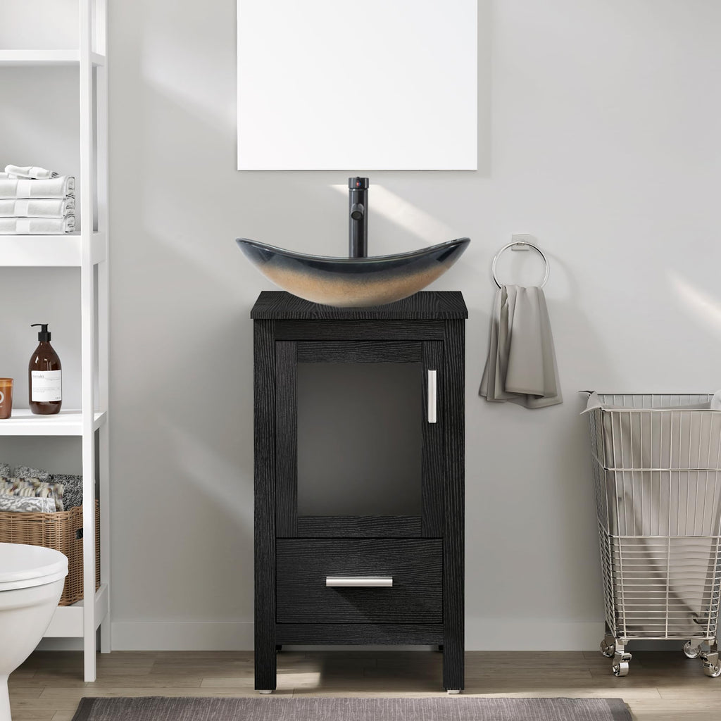 eclife Modern Bathroom Vanity Cabinet with Vessel Sink Combo (18+24)