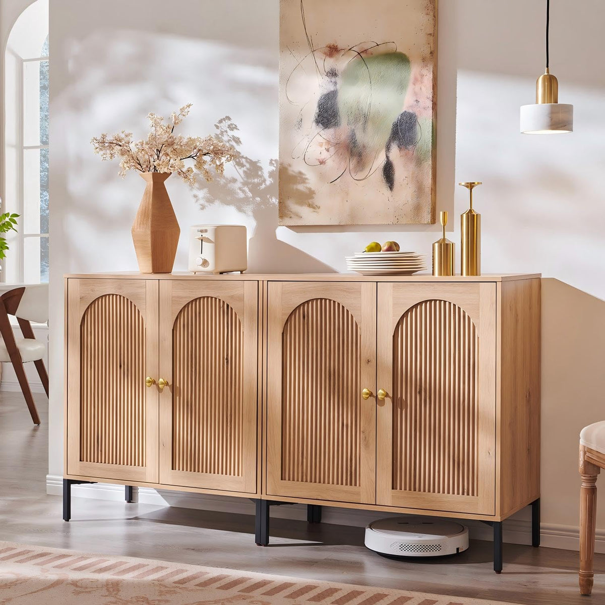 Modern Buffet Storage Cabinet with Spacious Interior