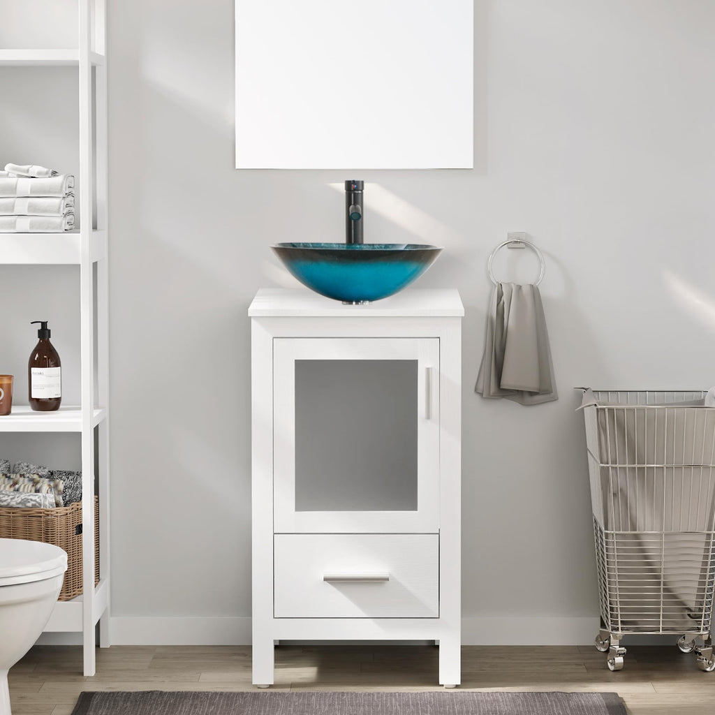 eclife Modern Bathroom Vanity Cabinet with Vessel Sink Combo (18+24)