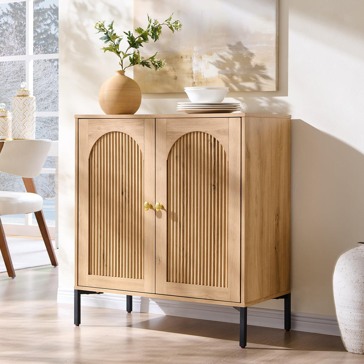 Modern Buffet Storage Cabinet with Spacious Interior