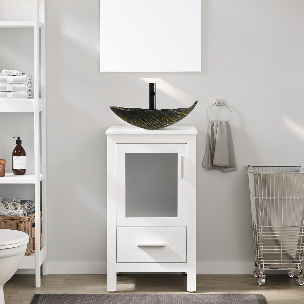 eclife Modern Bathroom Vanity Cabinet with Vessel Sink Combo (18+24)