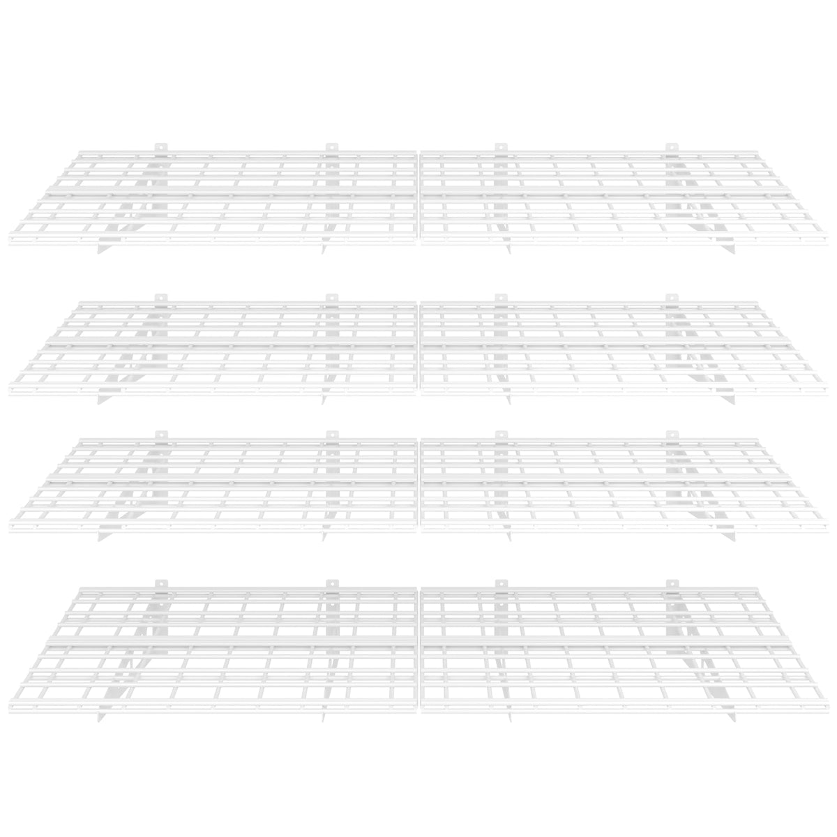Wall-Mounted Garage Storage Shelf Rack with Utility Hooks