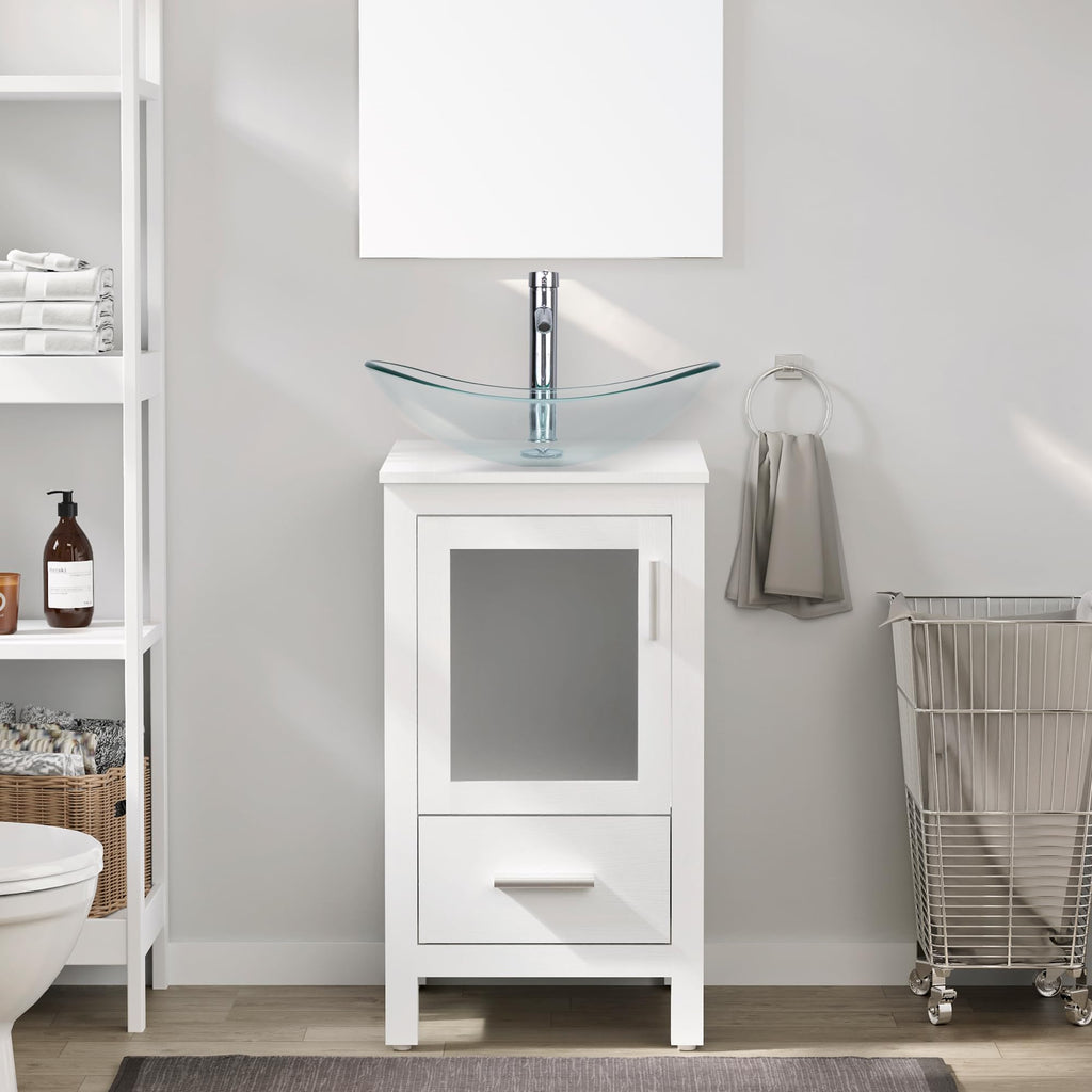 eclife Modern Bathroom Vanity Cabinet with Vessel Sink Combo (18+24)