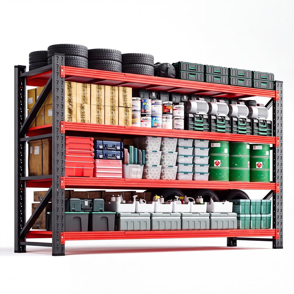 Heavy-Duty 4-Tier Adjustable Garage Storage Shelving Unit