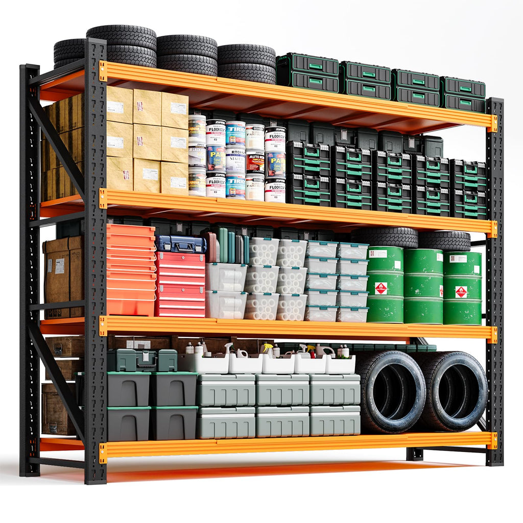 Heavy-Duty 4-Tier Adjustable Garage Storage Shelving Unit