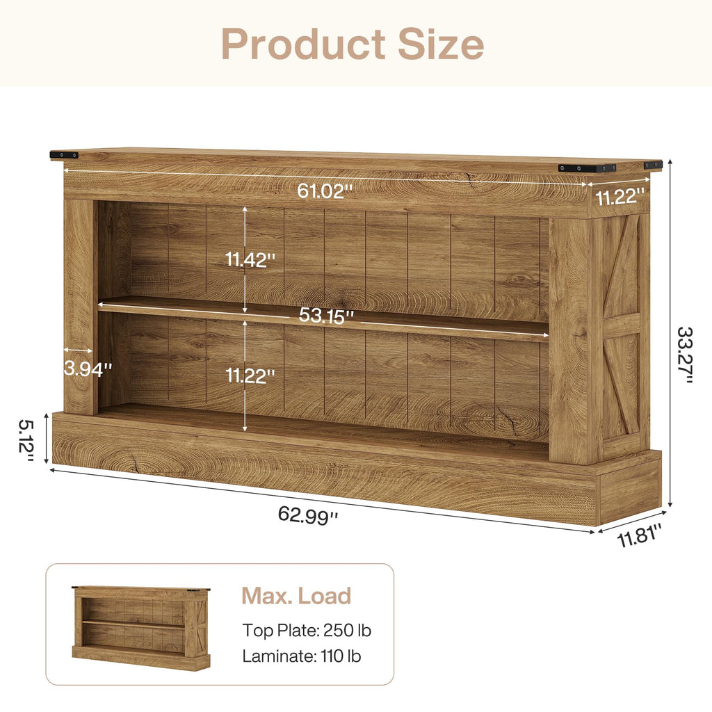 63-Inch Modern Console Table for Entryway & Living Room