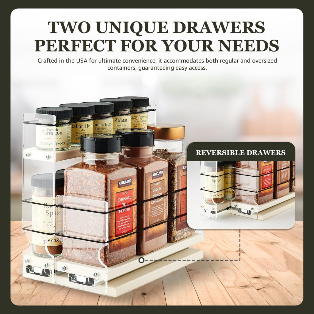 Vertical Spice Combo Spice Rack Drawer