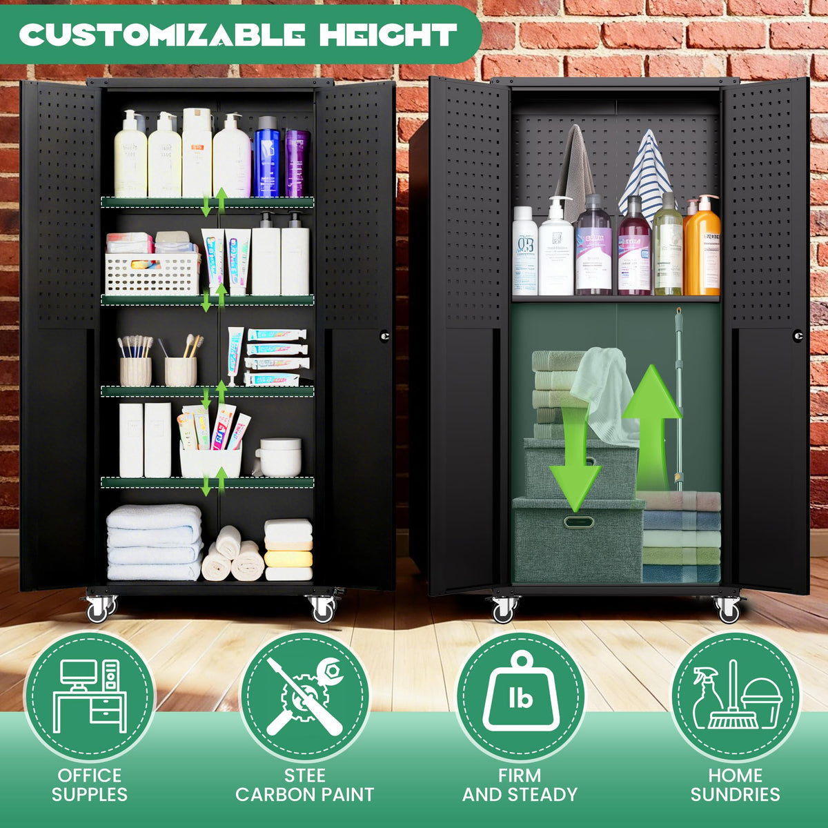 Heavy-Duty Modular Garage Cabinet & Tool Bench System