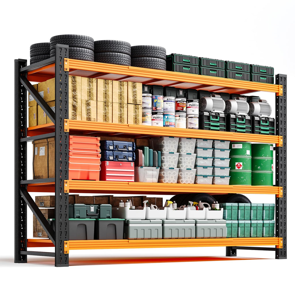 Heavy-Duty 4-Tier Adjustable Garage Storage Shelving Unit