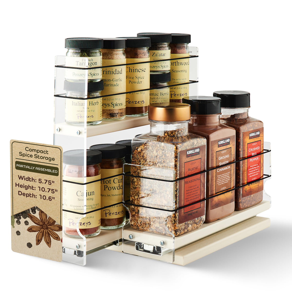 Vertical Spice Combo Spice Rack Drawer