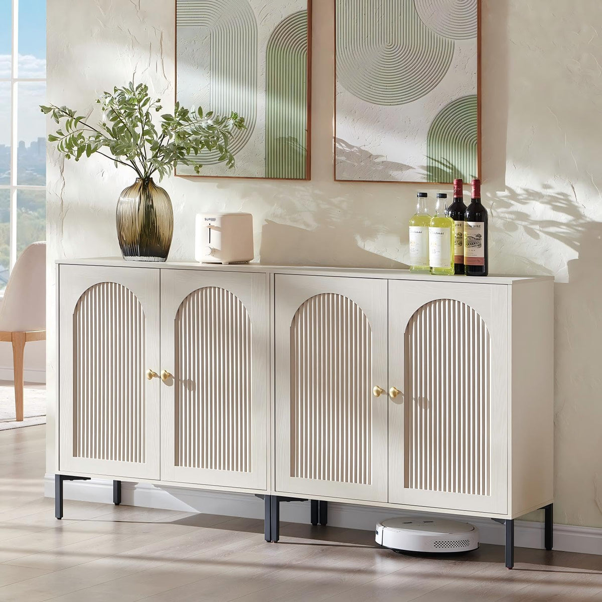 Modern Buffet Storage Cabinet with Spacious Interior