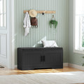 2-Tier Entryway Shoe Storage Bench with Padded Seat Cushion