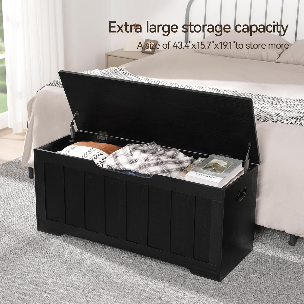 Modern Storage Chest with Spacious Hidden Storage Compartment