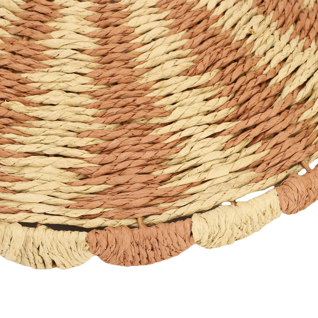 Vintage Rattan Woven Storage Baskets with Lids, 2-Pack