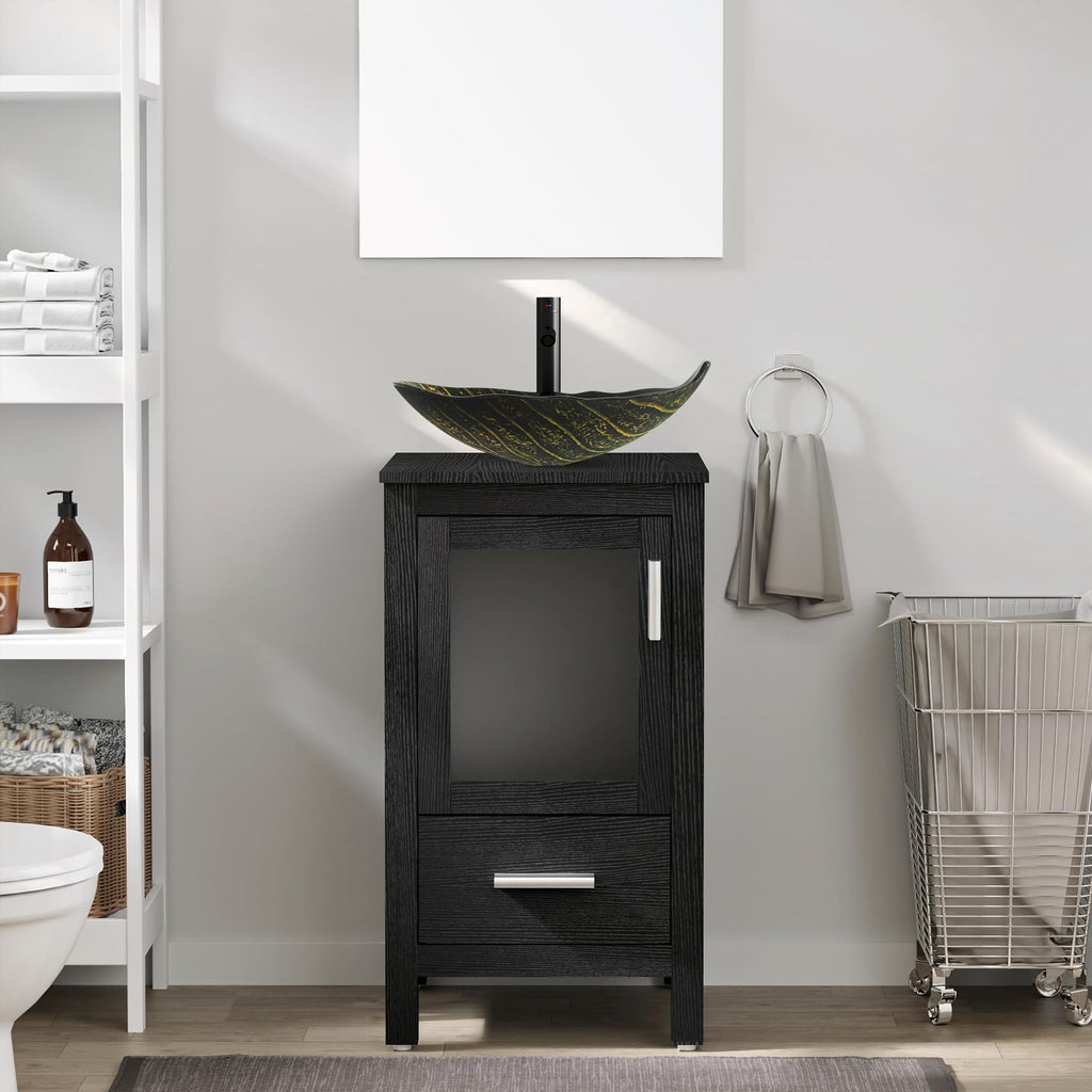 eclife Modern Bathroom Vanity Cabinet with Vessel Sink Combo (18+24)