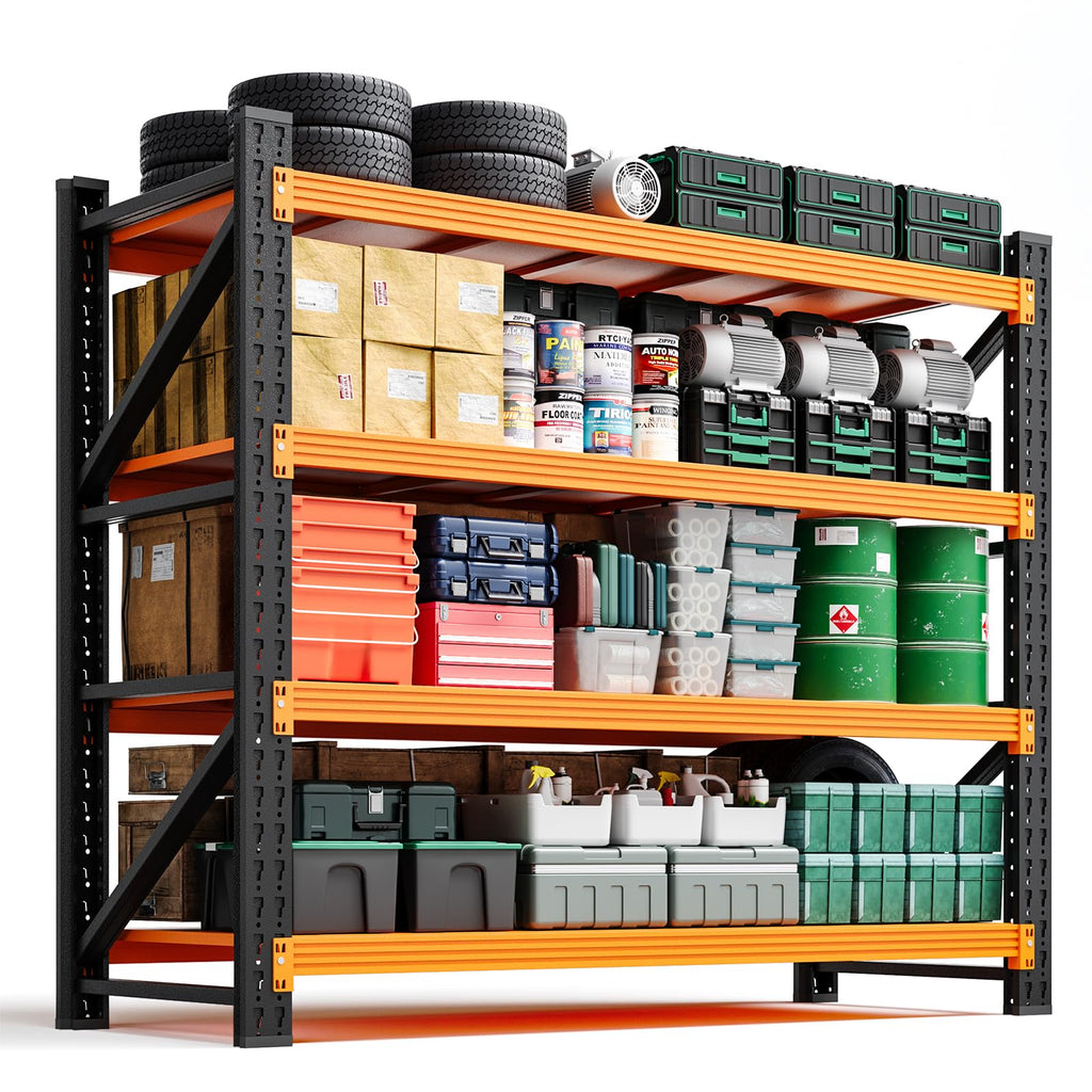 Heavy-Duty 4-Tier Adjustable Garage Storage Shelving Unit