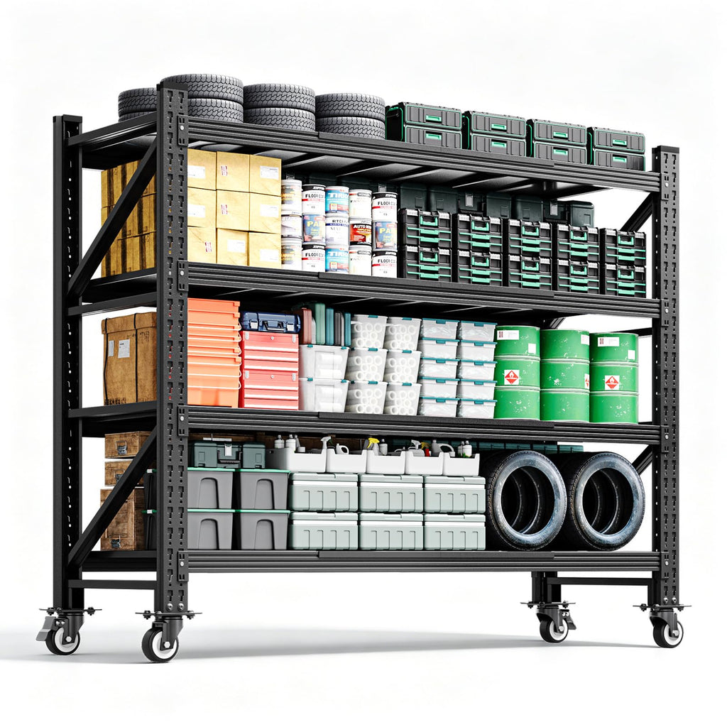 Heavy-Duty 4-Tier Adjustable Garage Storage Shelving Unit