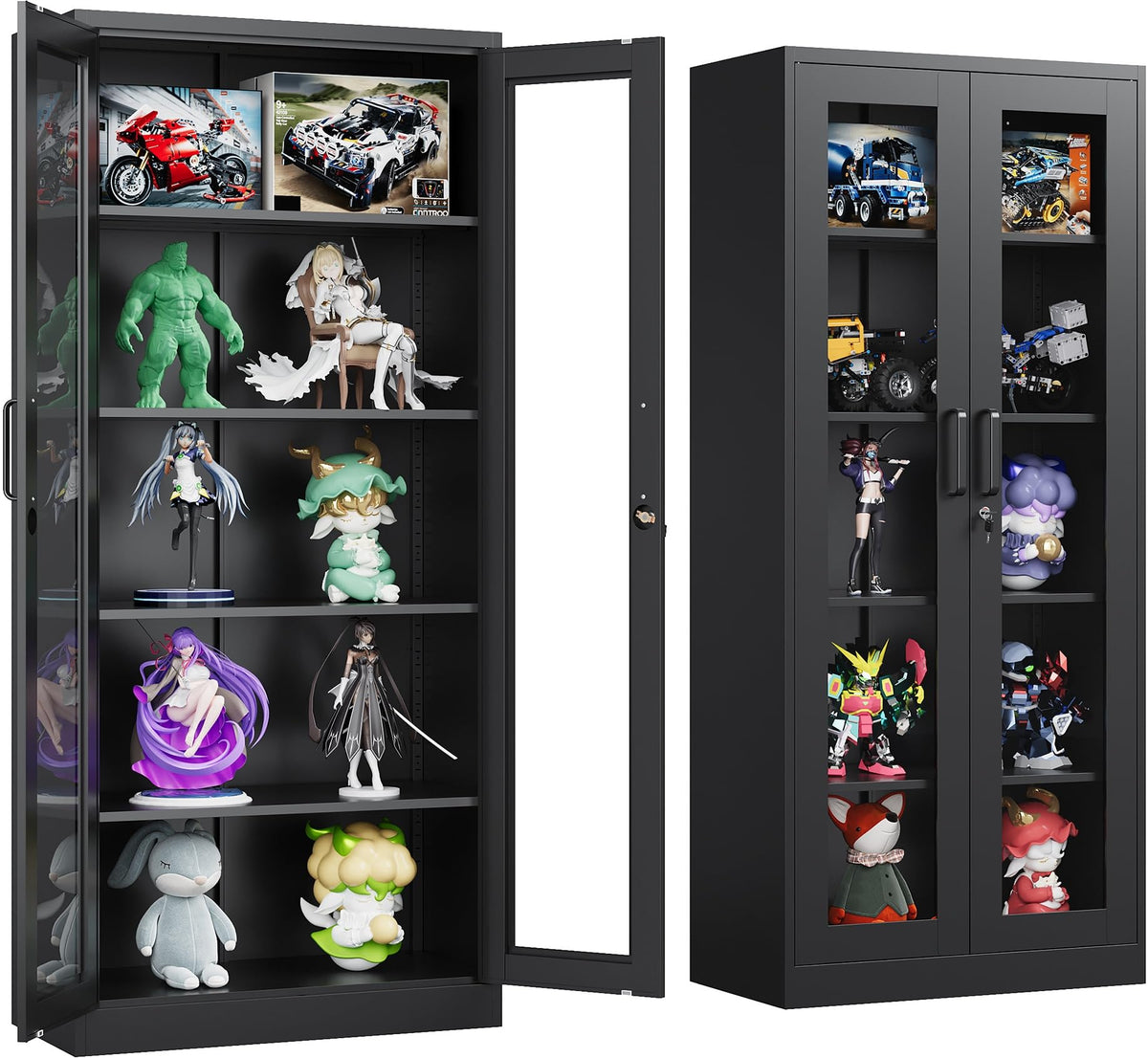 Heavy-Duty Metal Storage Cabinet with Adjustable Shelves