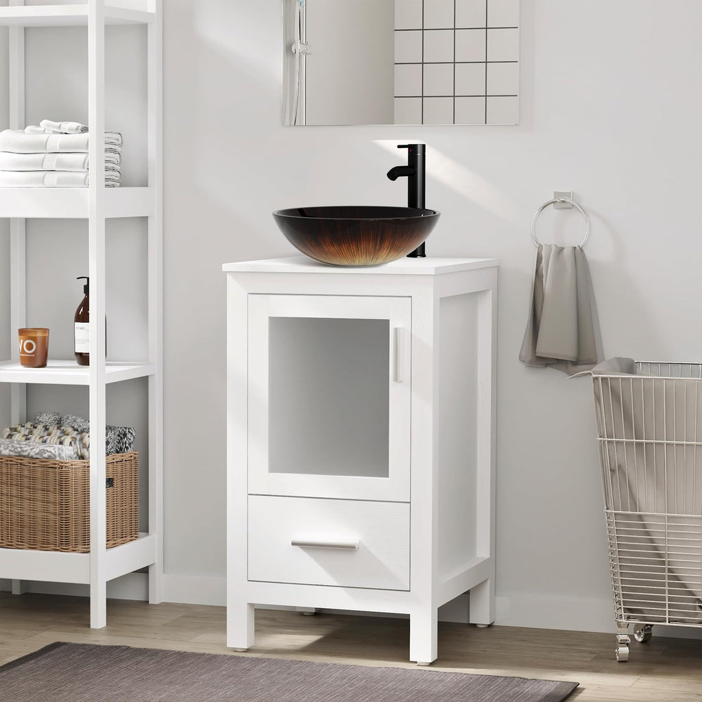 eclife Modern Bathroom Vanity Cabinet with Vessel Sink Combo (18+24)