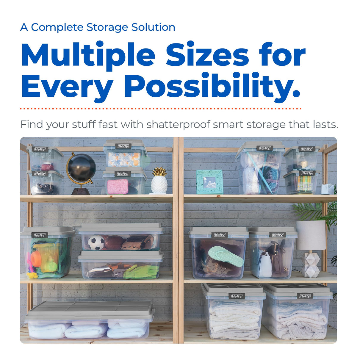 Heavy-Duty Hi-Rise Storage Bin with Secure Lid