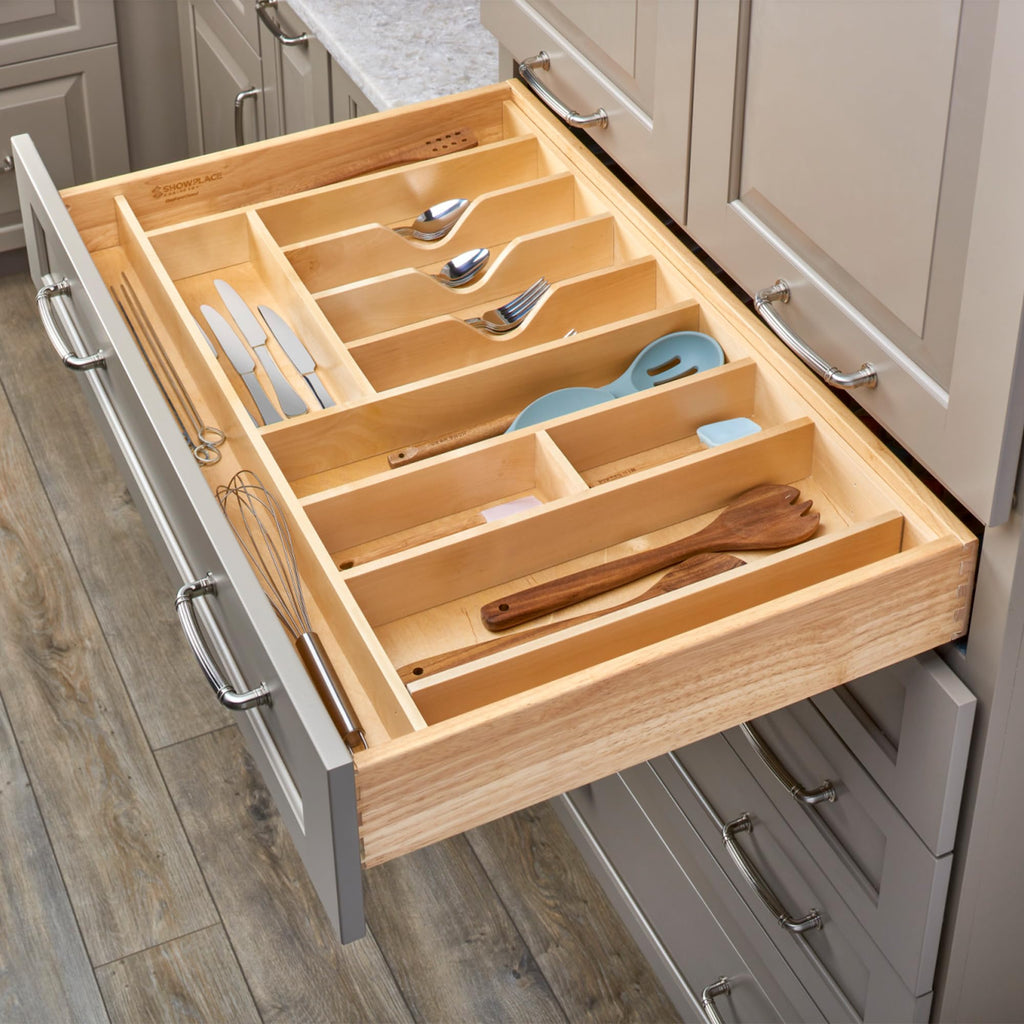 Rev-A-Shelf Trim-to-Fit Silverware Drawer Organizer For Kitchen Utensils, Cutlery Cabinet Storage Divider Insert