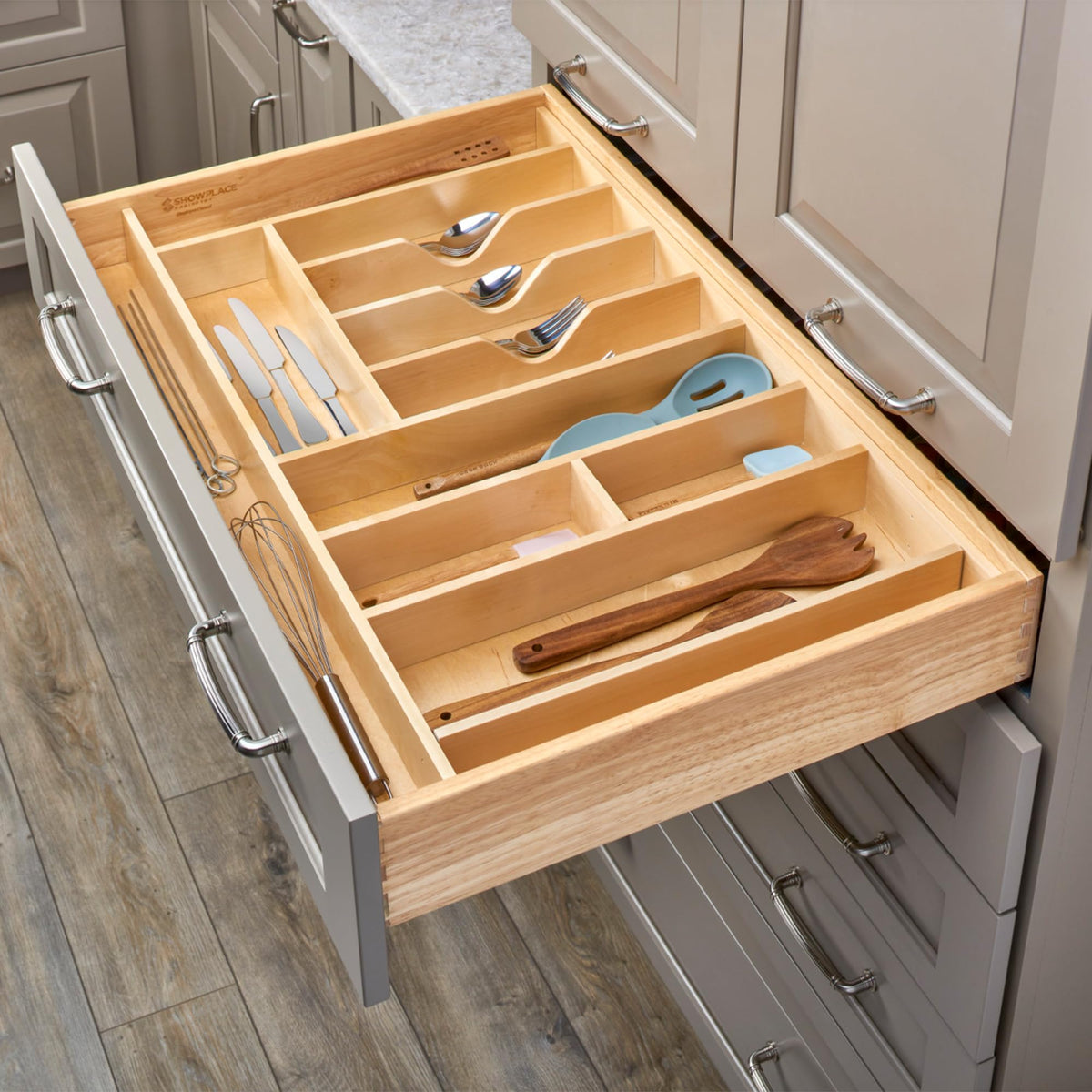 Rev-A-Shelf Trim-to-Fit Silverware Drawer Organizer For Kitchen Utensils, Cutlery Cabinet Storage Divider Insert