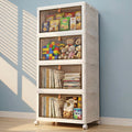 Foldable Rolling Modular Shoe Storage Rack with Sliding Doors