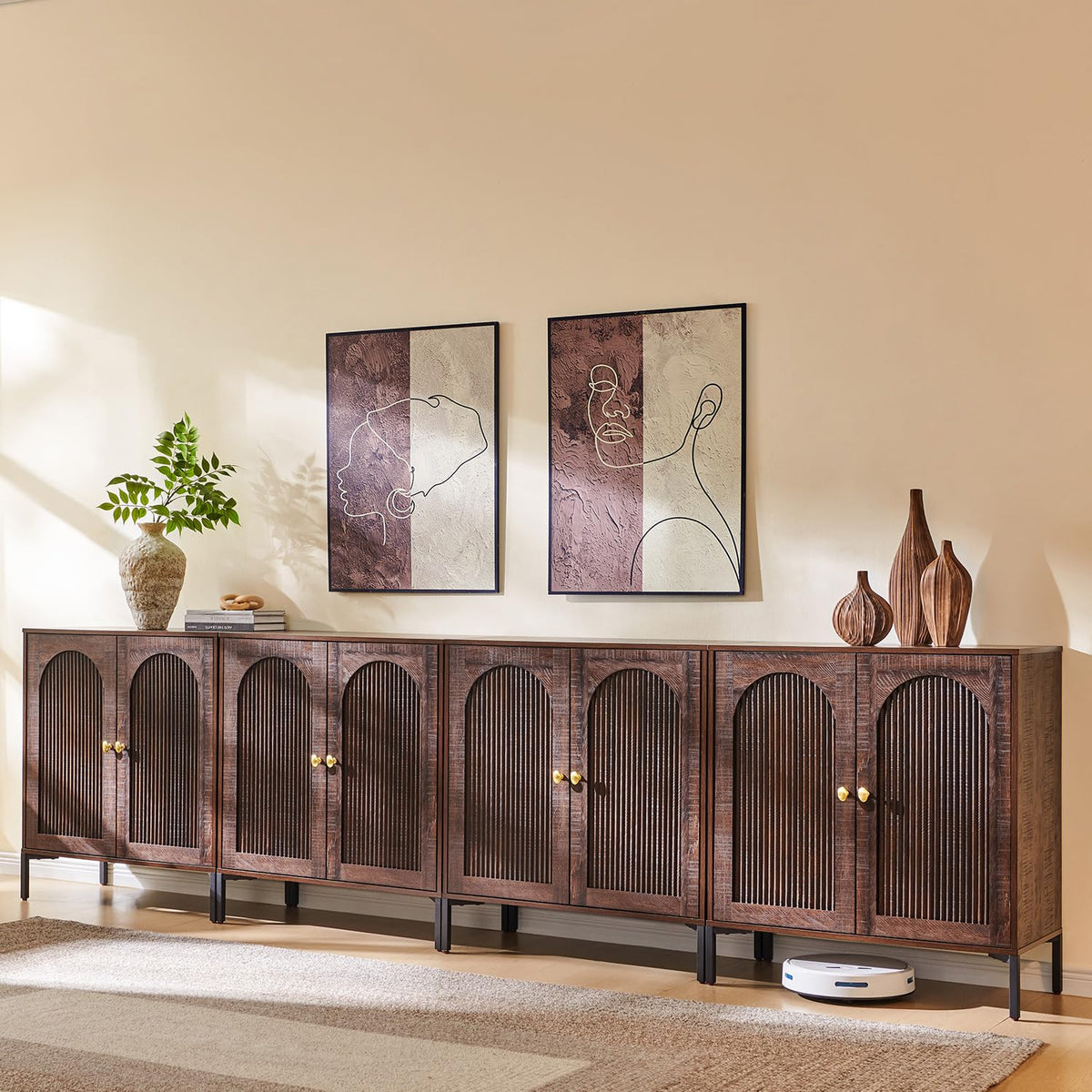 Modern Buffet Storage Cabinet with Spacious Interior